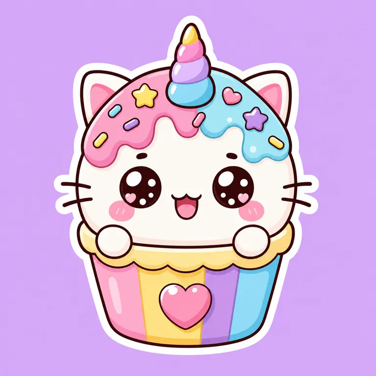 Kawaii Sticker style preview